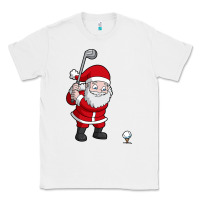 White santa claus golf christmas golfer golfing gift Classic Tee - artisFamous