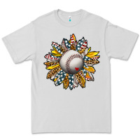 Dove Grey Baseball Sunflower Premium Tee - CowhideDigitalArt