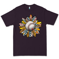Plum Baseball Sunflower Premium Tee - CowhideDigitalArt