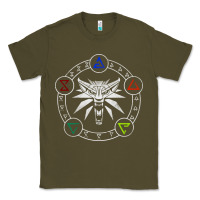 Army Green camiseta witcher Classic Tee - artisFamous