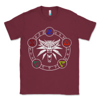 Burgundy camiseta witcher Classic Tee - artisFamous