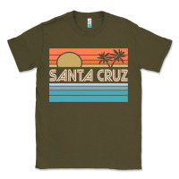 Army Green santa c.r.u.z cali sunset 70s 80s surfer summer sun Classic Tee - artisFamous