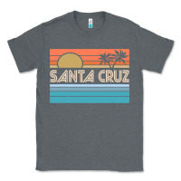Charcoal Heather santa c.r.u.z cali sunset 70s 80s surfer summer sun Classic Tee - artisFamous