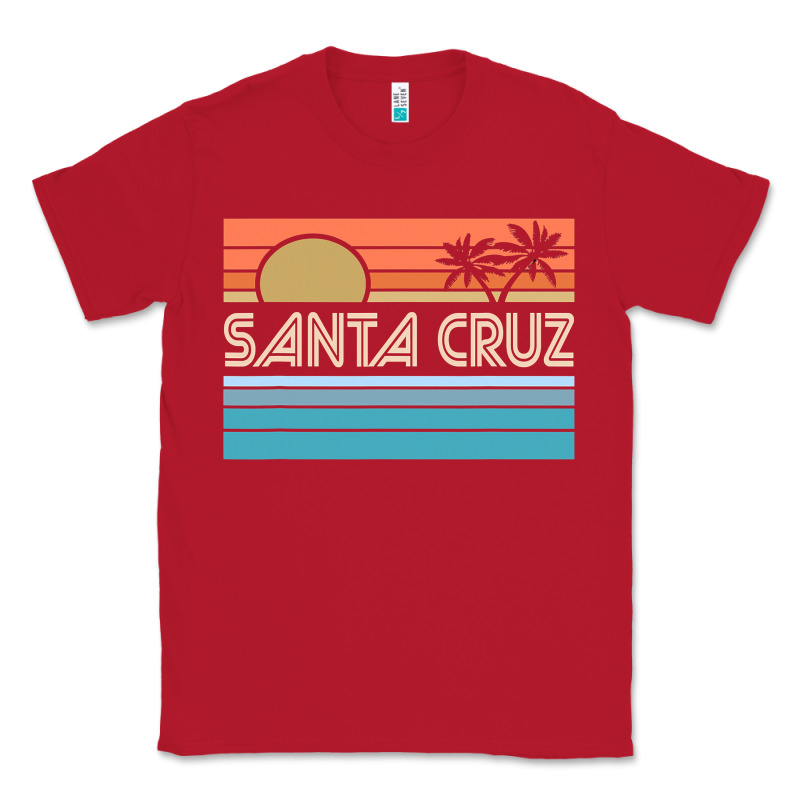 Santa C.r.u.z Cali Sunset 70s 80s Surfer Summer Sun Classic Tee by artisFamous | Teevron
