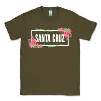 Army Green santa c.r.u.z cali  floral hibiscus flower Classic Tee - artisFamous