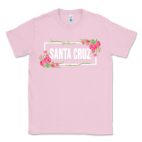 Bubblegum Pink santa c.r.u.z cali  floral hibiscus flower Classic Tee - artisFamous