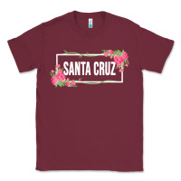 Burgundy santa c.r.u.z cali  floral hibiscus flower Classic Tee - artisFamous