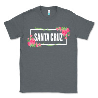 Charcoal Heather santa c.r.u.z cali  floral hibiscus flower Classic Tee - artisFamous