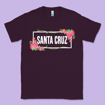 Santa C.r.u.z Cali  Floral Hibiscus Flower Classic Tee Designed By Artisfamous