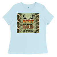 Baby Blue best buckin' dad ever Ladies Tee - Artiststas