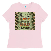 Bubblegum Pink best buckin' dad ever Ladies Tee - Artiststas