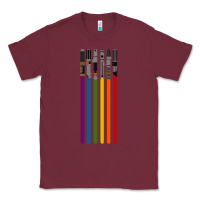 Burgundy rainbow lightsaber Classic Tee - artisFamous