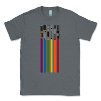 Charcoal Heather rainbow lightsaber Classic Tee - artisFamous