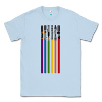 Dusty Blue rainbow lightsaber Classic Tee - artisFamous