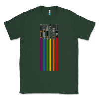 Sports Green rainbow lightsaber Classic Tee - artisFamous