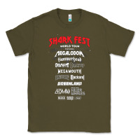 Army Green shark fest Classic Tee - artisFamous