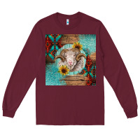 Burgundy western merino Long Sleeve Tee - BarkalooDesign