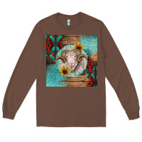 Chestnut western merino Long Sleeve Tee - BarkalooDesign