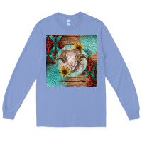 Colony Blue western merino Long Sleeve Tee - BarkalooDesign