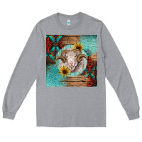 Heather Grey western merino Long Sleeve Tee - BarkalooDesign