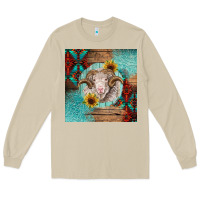 Mushroom western merino Long Sleeve Tee - BarkalooDesign