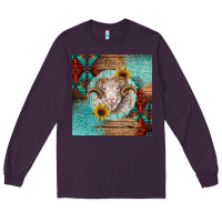 Plum western merino Long Sleeve Tee - BarkalooDesign