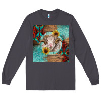 Smoke western merino Long Sleeve Tee - BarkalooDesign
