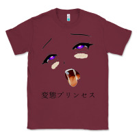 Burgundy ahegao face girl Classic Tee - artisFamous