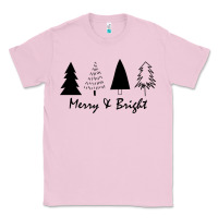 Bubblegum Pink merry and bright Classic Tee - artisFamous