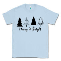 Dusty Blue merry and bright Classic Tee - artisFamous