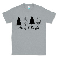 Heather Grey merry and bright Classic Tee - artisFamous