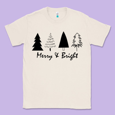 Merry And Bright Classic Tee Designed By Artisfamous