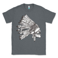 Charcoal Heather american indian Classic Tee - artisFamous