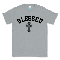 Heather Grey blessed christian christianity Classic Tee - artisFamous