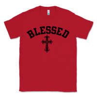 Red blessed christian christianity Classic Tee - artisFamous