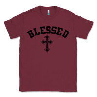 Burgundy blessed christian christianity Classic Tee - artisFamous