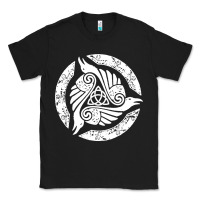 Black celtic trinity knot crow spiritual mandala Classic Tee - artisFamous