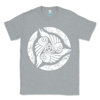 Heather Grey celtic trinity knot crow spiritual mandala Classic Tee - artisFamous