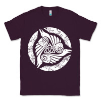 Plum celtic trinity knot crow spiritual mandala Classic Tee - artisFamous