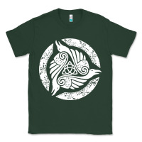 Sports Green celtic trinity knot crow spiritual mandala Classic Tee - artisFamous