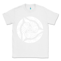 White celtic trinity knot crow spiritual mandala Classic Tee - artisFamous