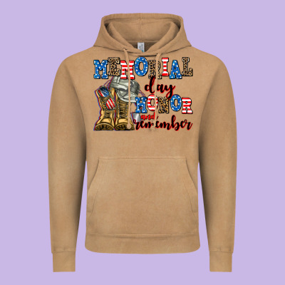 Memorial Day Honor And Remember Vintage Hoodie Designed By Adodesignshop