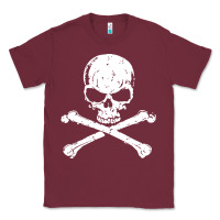 Burgundy pirates adults pirates skull crossbones beard Classic Tee - artisFamous