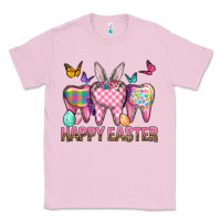 Bubblegum Pink Happy Easter Dental And Egg Classic Tee - BundleAndBundleShop