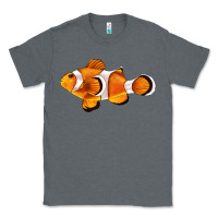 Charcoal Heather clown fish side Classic Tee - BarkalooDesign