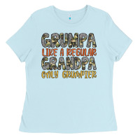 Baby Blue grumpa like a regular grandpa only grumpier Ladies Tee - Artiststas