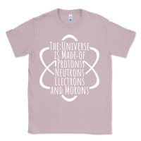 Lilac funny science geek universe is made of morons white Classic Tee - artisFamous