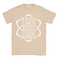 Mushroom funny science geek universe is made of morons white Classic Tee - artisFamous