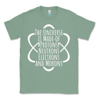 Sage funny science geek universe is made of morons white Classic Tee - artisFamous
