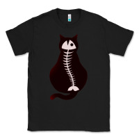Black Cat with Fish Bone Classic Tee - artisFamous